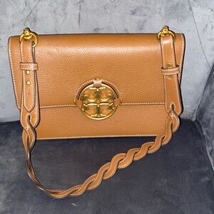 Tory Burch Tan Miller Leather Shoulder Bag